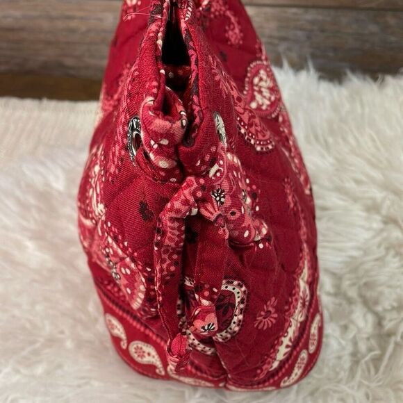 VERA BRADLEY Mesa Red Paisley Sherry Bag Purse Handbag Retired May 2006 Bandana - Picture 5 of 11